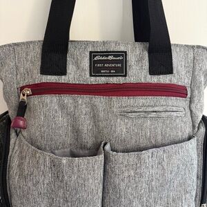 Eddie Bauer Gray Diaper Bag/Tote